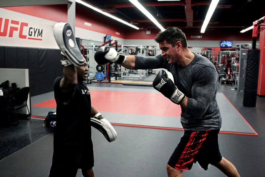 Mitt work at UFC Gym